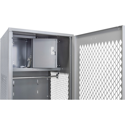 Gear Locker with Door, Steel, 24" W x 24" D x 72" H, Grey Pronet Distribution