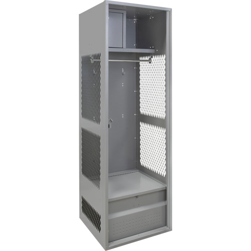 Casier pour &eacute;quipement, Acier, 24" la x 24" p x 72" h, Gris Pronet Distribution