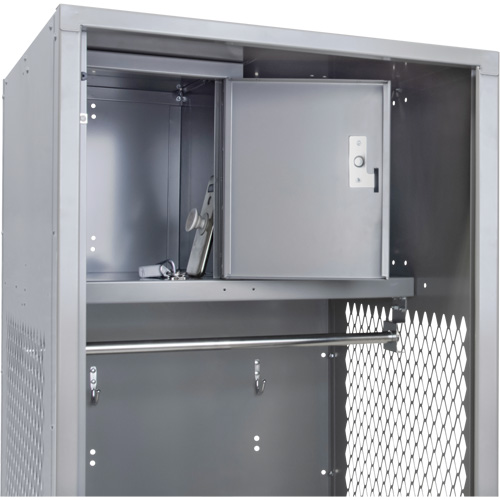 Casier pour &eacute;quipement, Acier, 24" la x 24" p x 72" h, Gris Pronet Distribution