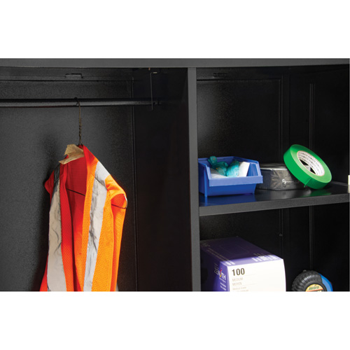 Combination Storage Cabinet, 36" W x 18" D x 72" H, Black Pronet Distribution