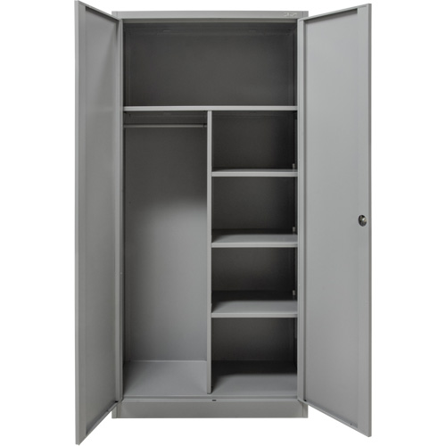 Combination Storage Cabinet, 36" W x 18" D x 72" H, Grey Pronet Distribution