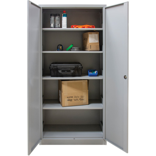 Hi-Boy Storage Cabinet, Steel, 4 Shelves, 72" H x 36" W x 18" D, Grey Pronet Distribution