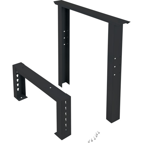 Industrial Duty Leg for Workbench, Steel, 24" D x 34" H, Single Pronet Distribution