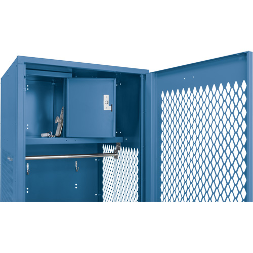 Casier pour &eacute;quipement avec porte, Acier, 24" la x 18" p x 72" h, Bleu fonc&eacute; Pronet Distribution