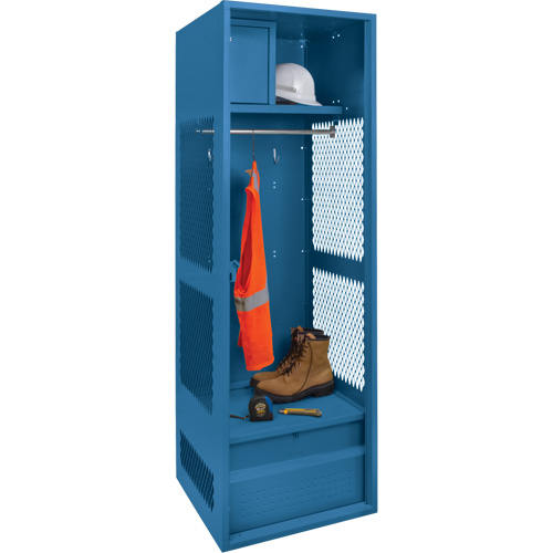 Casier pour &eacute;quipement, Acier, 24" la x 18" p x 72" h, Bleu fonc&eacute; Pronet Distribution
