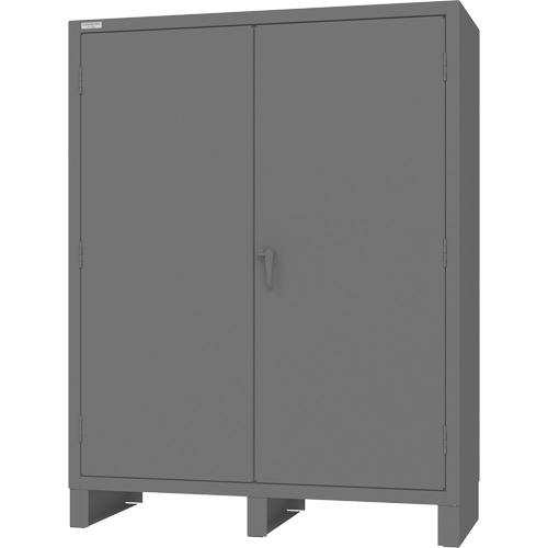 Wardrobe Cabinet with Standard Recessed Doors, Steel, 60" W x 24" D x 78" H, Grey Pronet Distribution