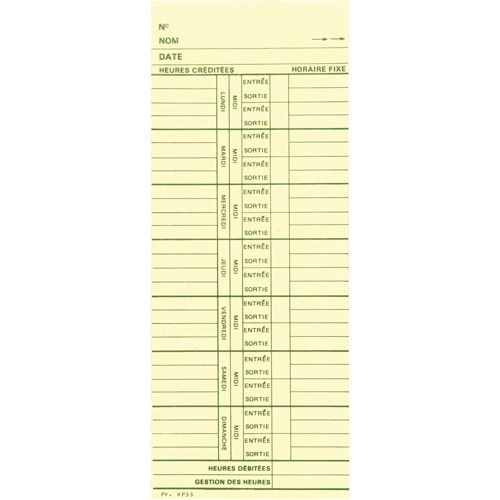 Cartes de temps Pronet Distribution