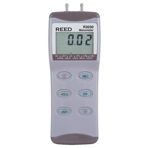 Manom&egrave;tre avec certificat de calibration, Num&eacute;rique, 0 - 100 psi/0 - 6,895 bar/0 - 689,5 kPa/0 - 6895 mbar Pronet Distribution