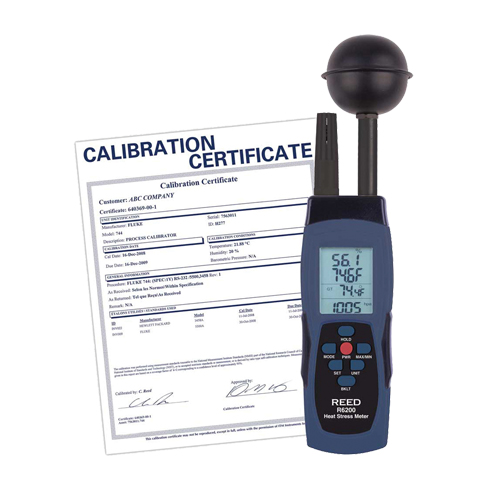 Wet-Bulb Globe Temperature (WBGT) Heat Stress Meter with Calibration Certificate Pronet Distribution
