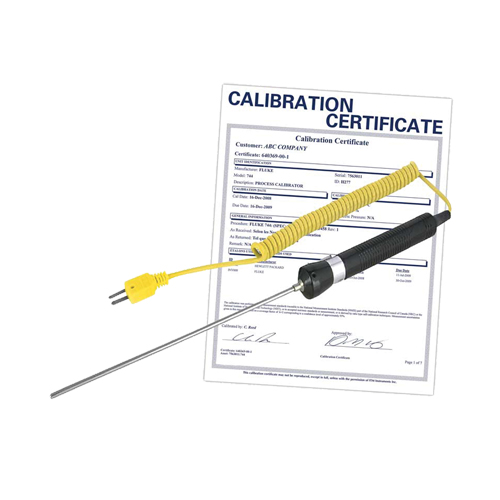 Sonde thermocouple &agrave; immersion avec certificat de calibration, 600 °C (1112°F) Temp. max. Pronet Distribution