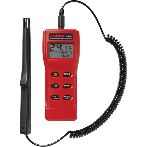 THWD-5 Relative Humidity & Temperature Meter, 0% - 100% RH, 14°- 140° F ( -10° - 60° C ) Pronet Distribution