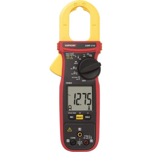 Multim&egrave;tre &agrave; pince TRMS pour entretien de moteur AMP-310, Tension c.a./c.c., Courant c.a. Pronet Distribution
