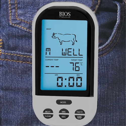Thermom&egrave;tre &agrave; viande et &agrave; volaille sans fil, Contact, Num&eacute;rique, 32-482°F (0-250°C) Pronet Distribution