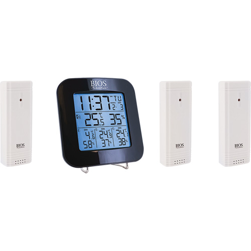 Station m&eacute;t&eacute;orologique sans fil avec 3 capteurs, Sans contact, Num&eacute;rique, 40-158°F (-40-70°C) Pronet Distribution