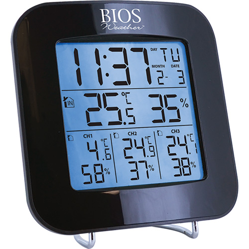 Station m&eacute;t&eacute;orologique sans fil avec 3 capteurs, Sans contact, Num&eacute;rique, 40-158°F (-40-70°C) Pronet Distribution
