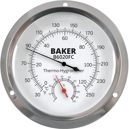 Dial Thermo-Hygrometer, 0% - 100% RH, 30 - 250°F (0 - 120°C) Pronet Distribution