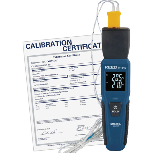 Thermom&egrave;tre &agrave; thermocouple Blueetooth Smart Series avec certificat de calibration, Contact, Num&eacute;rique, -328-2501°F (-200-1372°C) Pronet Distribution