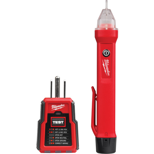 Voltage Detector & GFCI Receptacle Tester Kit, 50 V - 1000 V, Display & Sound Alert Pronet Distribution