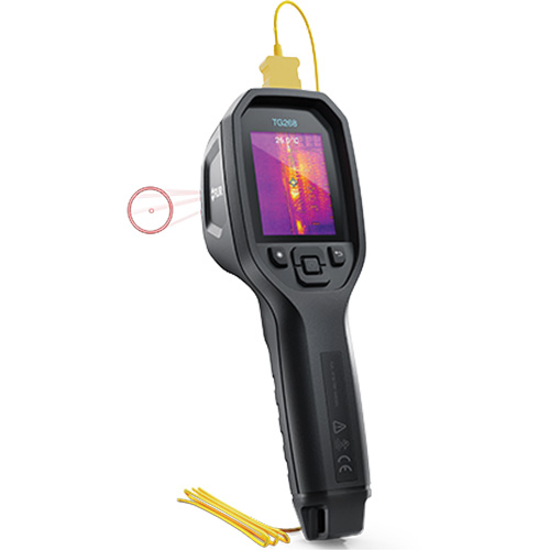 Cam&eacute;ra d'imagerie thermique IR 24:1 avec laser Bullseye et thermocouple de type K, 160 x 120 pixels, -10° - 45°C (14° - 113°F), 70 mK Pronet Distribution