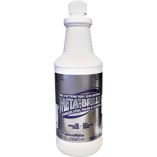 Poli pour l'acier inoxydable Meta-Brille, 950 ml/950,0 ml, Bouteille Pronet Distribution