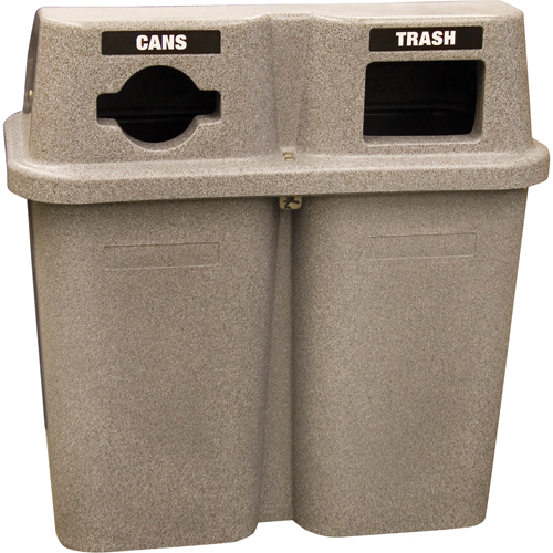 Recycling Containers Bullseye, Curbside, Plastic, 2 x 22 US gal. Pronet Distribution