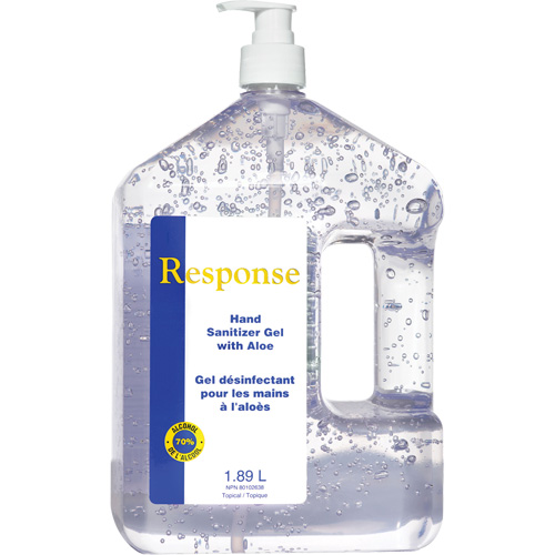 Gel d&eacute;sinfectant pour les mains &agrave; l'alo&egrave;s Response, 1890 ml, Bouteille &agrave; pompe, 70 % alcool Pronet Distribution