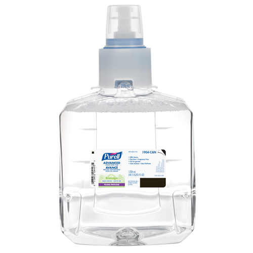 D&eacute;sinfectant pour les mains avanc&eacute; en mousse LXT-12, 1200 ml, Cartouche de recharge, 70 % alcool Pronet Distribution