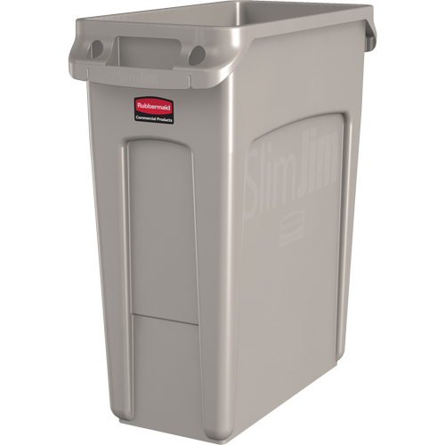 Contenants Slim Jim avec canaux de ventilation, De bureau, Poly&eacute;thyl&egrave;ne, 16 gal. US Pronet Distribution