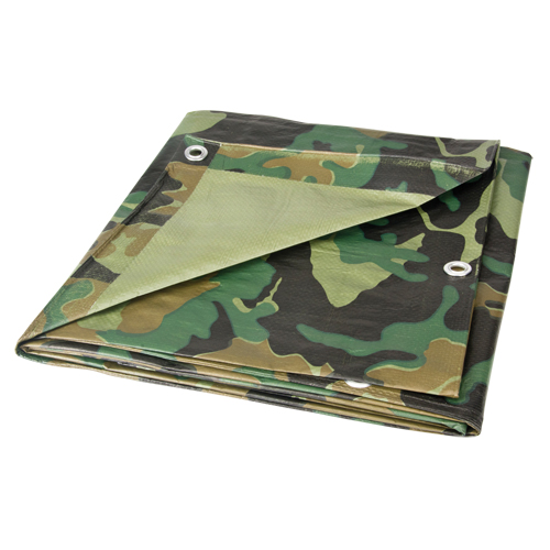Tarp, Heavy-Duty, Camouflage, 6' x 8' x 6 mils Pronet Distribution