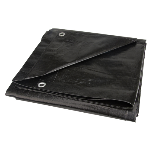 Tarp, Light Industrial Duty, Black, 6' x 8' x 8 mils Pronet Distribution