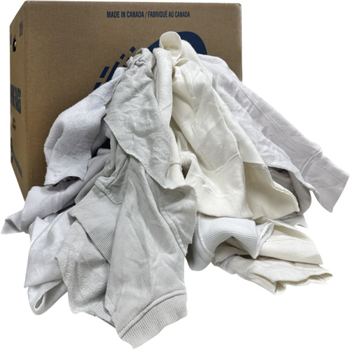 Wiping Rags, Fleece, White, 20 lbs. Pronet Distribution