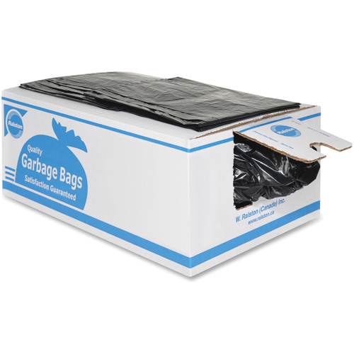 Industrial Garbage Bags, Strong, 36" W x 26" L, 0.85 mils, Black Pronet Distribution