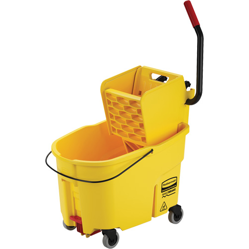 WaveBrake&reg; Mop Bucket & Wringer Combo Pack, Side Press, 11 US Gal. (44 Quart), Yellow Pronet Distribution