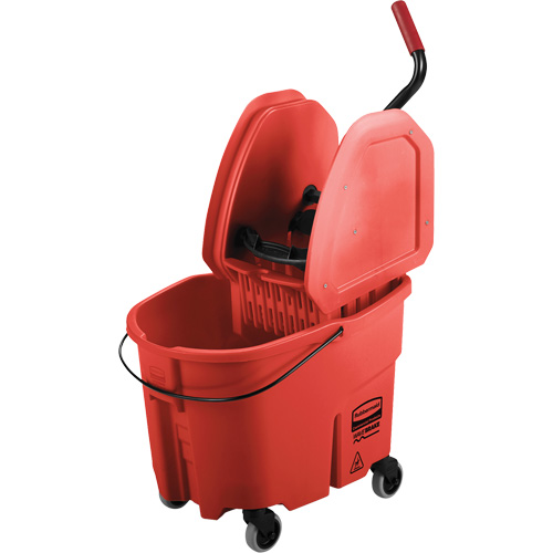 WaveBrake&reg; Mop Bucket & Wringer Combo Pack, Down Press, 8.75 US Gal.(35 Quart), Red Pronet Distribution