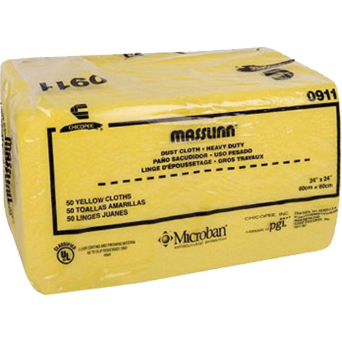 Masslin Heavy-Duty Dust Cloth, Microfibre, Yellow Pronet Distribution