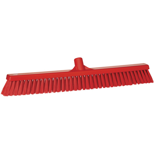 Balai-brosse &agrave; soies combin&eacute;es, Crins Cors&eacute;/Fin, 24-1/2", Polyester, Rouge Pronet Distribution
