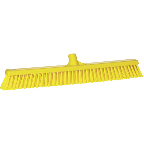 Balai-brosse &agrave; soies combin&eacute;es, Crins Cors&eacute;/Fin, 24", Polyester, Jaune Pronet Distribution