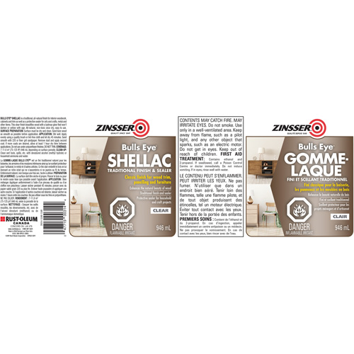 Scellant &agrave; la gomme-laque Zinsser Bulls Eye Pronet Distribution