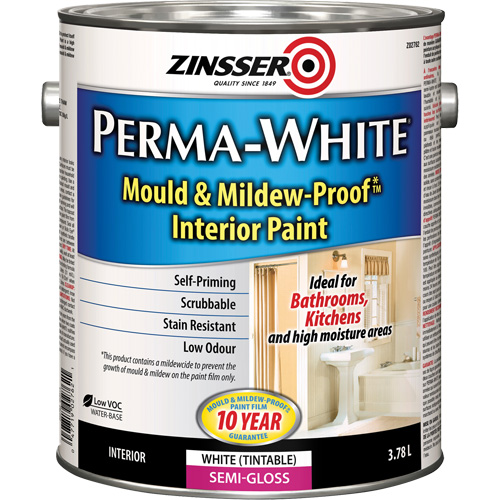Perma-White&reg; Mold & Mildew-Proof Interior Paint, 3.78 L, Gallon, White Pronet Distribution