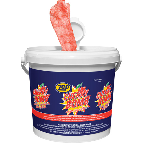 Lingettes nettoyantes surpuissantes pour les mains Cherry Bomb Pronet Distribution