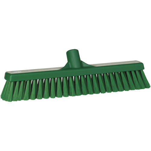 Small Particle Push Broom Head, Fine Bristles, 16-1/2", Polyester, Green Pronet Distribution