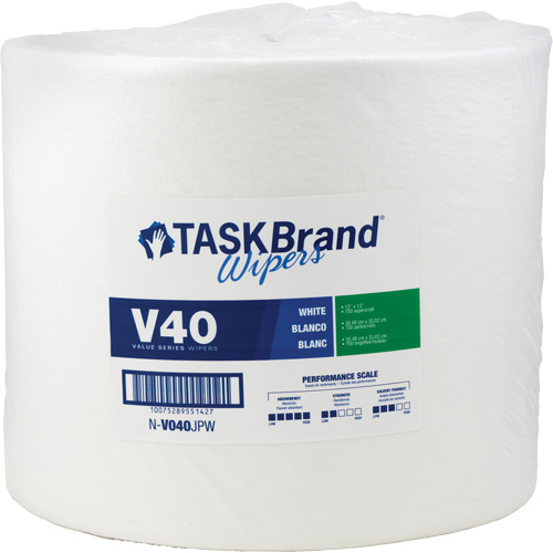 Essuie-tout de s&eacute;rie de qualit&eacute; V40 TaskBrand, Tout usage, 13" lo x 12" la Pronet Distribution