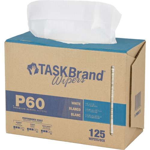 Chiffons de premi&egrave;re qualit&eacute; P60 TaskBrand, Tout usage, 16-3/4" lo x 8-1/4" la Pronet Distribution