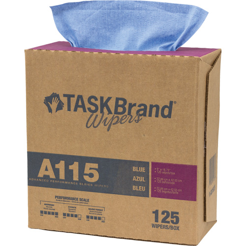 TaskBrand&reg; A115 Advanced Performance Wipers, Heavy-Duty, 16-3/4" L x 12" W Pronet Distribution