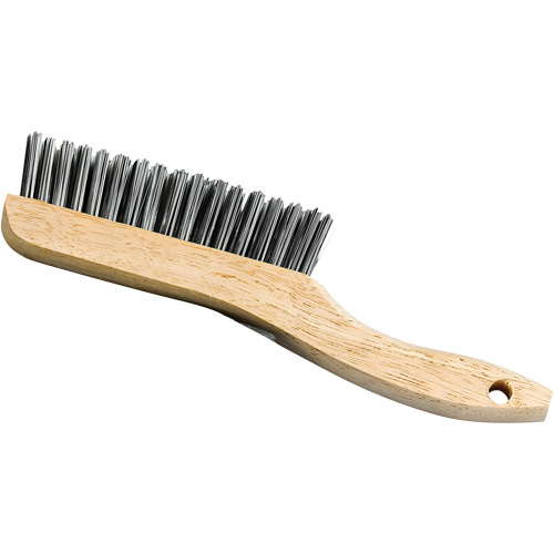 Shoe Handle Scratch Brush, Steel, 4 x 16 Wire Rows, 9-3/4" Long Pronet Distribution