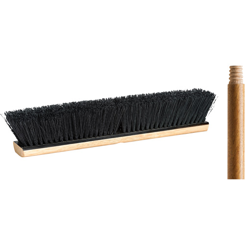 Balai-brosse avec manche, 18", Moyen, Soies Tampico Pronet Distribution