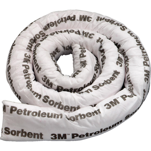 Barri&egrave;re de pollution absorbante double pour produits p&eacute;troliers, Huile seulement, 8' lo x 3" la, Absorption 15,7 gal Pronet Distribution