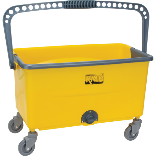 Microfibre Mop Bucket & Wringer, Strainer, 11 US Gal. (44 Quart), Yellow Pronet Distribution