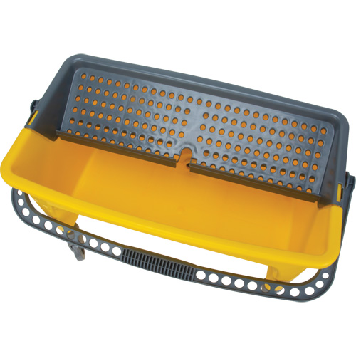 Microfibre Mop Bucket & Wringer, Strainer, 11 US Gal. (44 Quart), Yellow Pronet Distribution