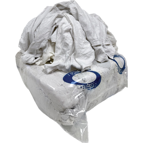 Wiping Rags, Cotton/Fleece, White, 25 lbs. Pronet Distribution